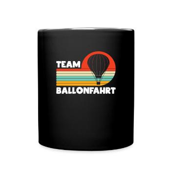 Retro Team Ballonfahrt - Tasse einfarbig - Schwarz - Vorne