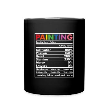 Painter Nutrition Painting - Tasse einfarbig - Schwarz - Vorne