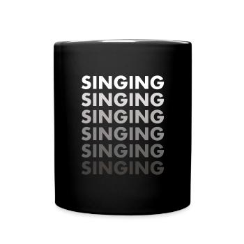 Singer Singing - Full Colour Mug - black - Front