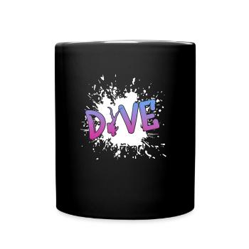 tauchen, Taucher, Diving, dive - Tasse einfarbig - Schwarz - Vorne
