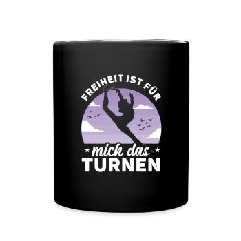 Bodenturnen Akrobatisch Kunstturnen - Tasse einfarbig - Schwarz - Vorne