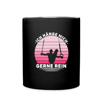 Geräteturnen Ringe Turnen - Tasse einfarbig - Schwarz - Vorne