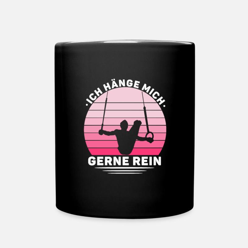 Geräteturnen Ringe Turnen - Tasse einfarbig - Schwarz