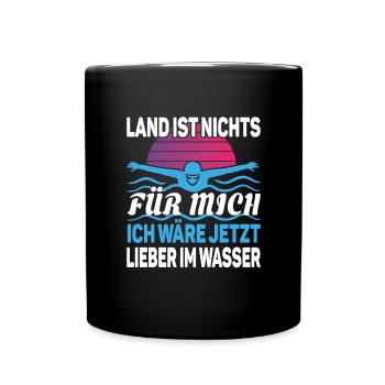 Wassersportler Schwimmbad Schwimmen - Tasse einfarbig - Schwarz - Vorne