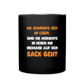 Lass mich in Ruhe - Tasse einfarbig - Schwarz - Vorne