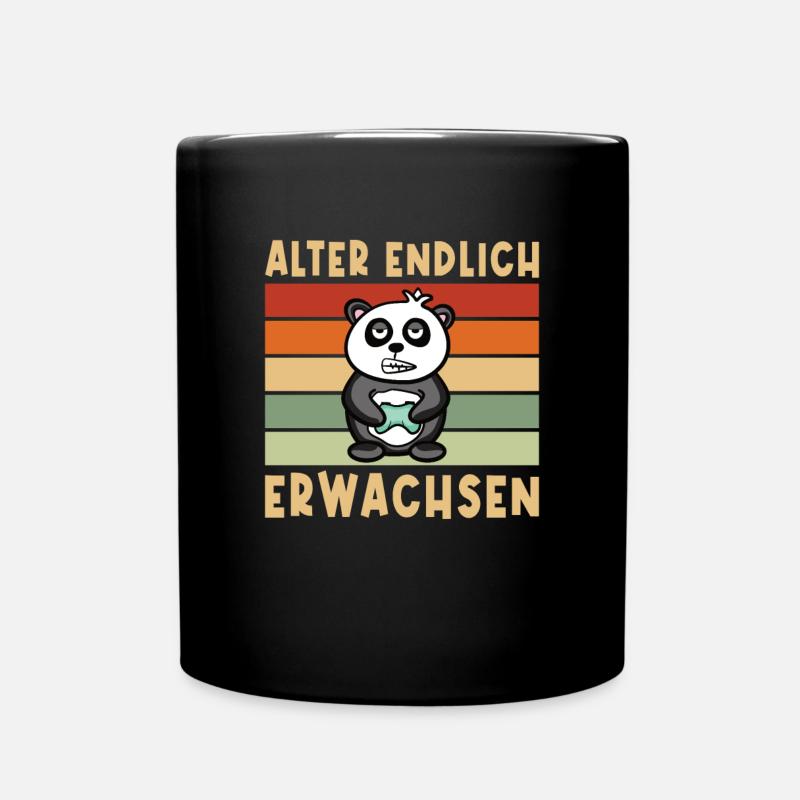 Jugendweihe erwachsen werden - Tasse einfarbig - Schwarz
