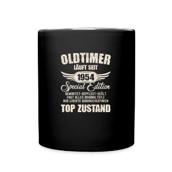 70th Birthday 70 Years Classic Car Gift 1954 - Full Colour Mug - black - Front