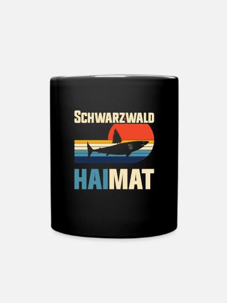 Schwarzwälder Schwarzwaldbub Schwarzwald - Tasse einfarbig - Schwarz