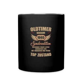 59. Geburtstag 59 Jahre Oldtimer Geschenk 1965 - Tasse einfarbig - Schwarz - Vorne