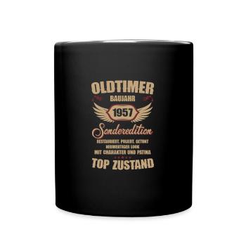 67e anniversaire 67 ans de voiture classique 1957 - Mug uni - noir - Devant