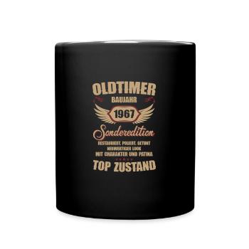 57th Birthday 57 Years Classic Car Gift 1967 - Full Colour Mug - black - Front