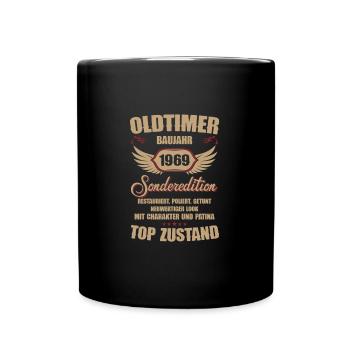55th Birthday 55 Years Classic Car Gift 1969 - Full Colour Mug - black - Front