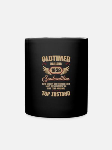 65th Birthday 65 Years Classic Car Gift 1959 - Full Colour Mug - black
