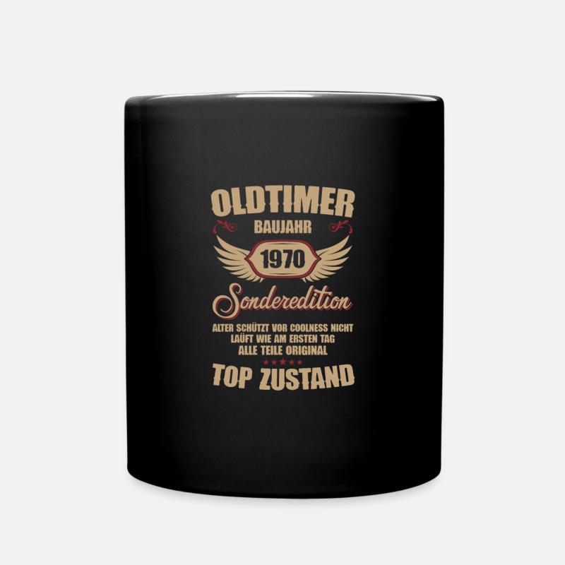 54. Geburtstag 54 Jahre Oldtimer Geschenk 1970 - Tasse einfarbig - Schwarz