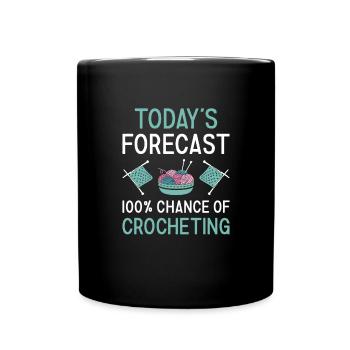 Crochet Prévisions du jour Crochet - Mug uni - noir - Devant