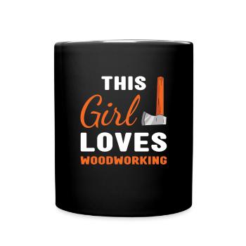 Menuisier Cette fille aime le travail du bois - Mug uni - noir - Devant