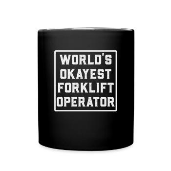 Gabelstaplerfahrer Gabelstaplerfahrer - Tasse einfarbig - Schwarz - Vorne