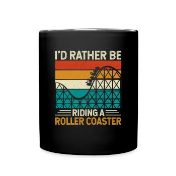 Roller Coaster Theme Park - Full Colour Mug - black - Front