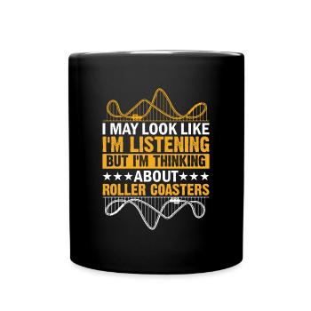 Roller Coaster Theme Park - Full Colour Mug - black - Front