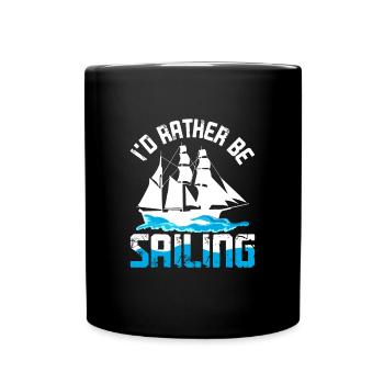 Sailing Boat Sailor - Full Colour Mug - black - Front