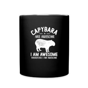 Capybara - Tasse einfarbig - Schwarz - Vorne