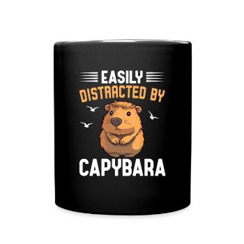 Capybara - Tasse einfarbig - Schwarz - Vorne