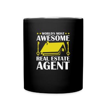 Realtor Real Estate Agent - Full Colour Mug - black - Front