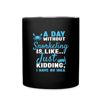 Snorkeler Une journée sans snorkeling - Mug uni - noir - Devant