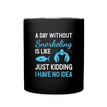 Snorkeler Une journée sans snorkeling - Mug uni - noir - Devant