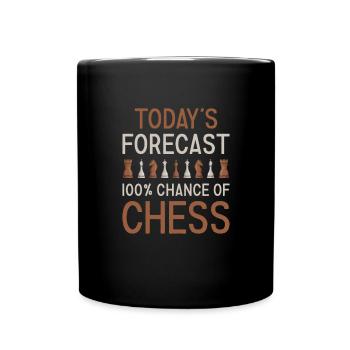 Chess Player Today's Forecast Chess - Tasse einfarbig - Schwarz - Vorne