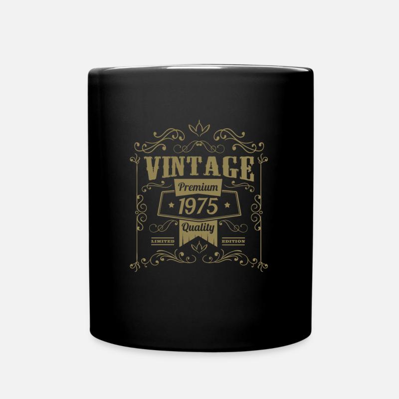 Design vintage anniversaire 1975 - Mug uni - noir