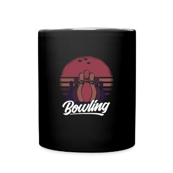 Bowling Rétro Sunset Skittles Vintage - Mug uni - noir - Devant