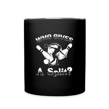 Dicton du bowling : Qui donne un split - Mug uni - noir - Devant