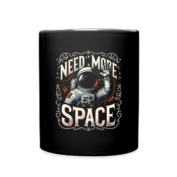 I need more space Free space Astronaut waves - Full Colour Mug - black - Front