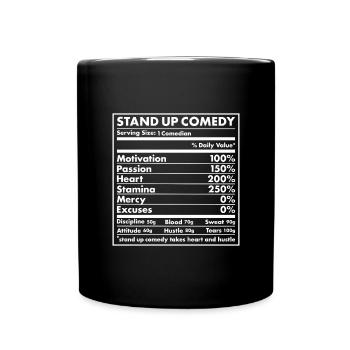 Comedian Nutrition Stand Up Comedy - Full Colour Mug - black - Front