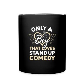 Comédien : Seulement un garçon qui aime la comédie debout - Mug uni - noir - Devant