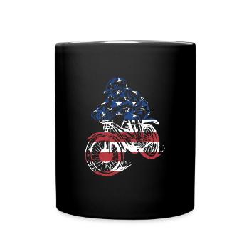 Motard Drapeau Us VTT - Mug uni - noir - Devant