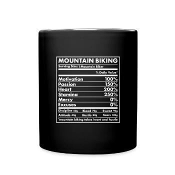 Biker Nutrition Mountain Biking - Full Colour Mug - black - Front
