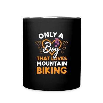 Motard seulement Un garçon qui aime le VTT - Mug uni - noir - Devant