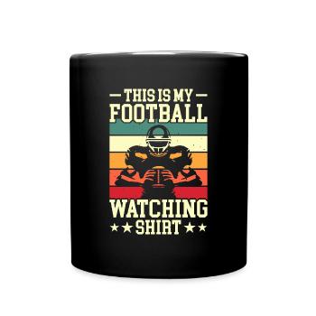 football américain - Mug uni - noir - Devant