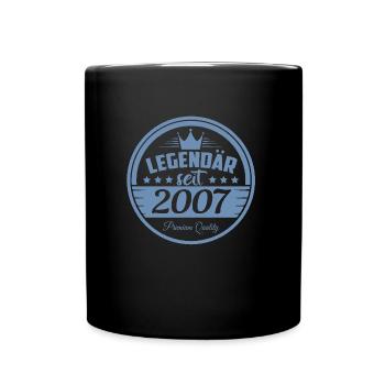 Geburtstag Legendär Jahrgang 2007 Krone - Tasse einfarbig - Schwarz - Vorne