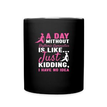 Gymnaste Une journée sans gymnastique rythmique - Mug uni - noir - Devant
