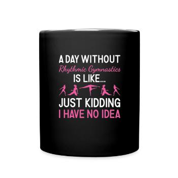 Gymnaste Une journée sans gymnastique rythmique - Mug uni - noir - Devant