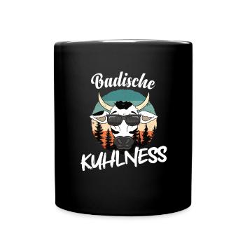 Badische Kuhlness cooler Badner - Tasse einfarbig - Schwarz - Vorne