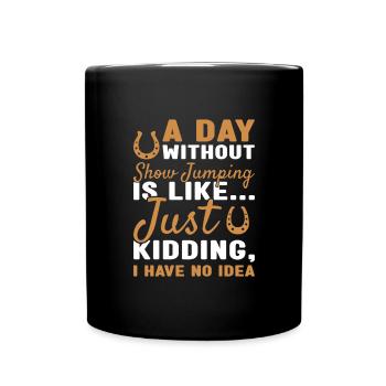 Jumper Une journée sans saut d’obstacles - Mug uni - noir - Devant