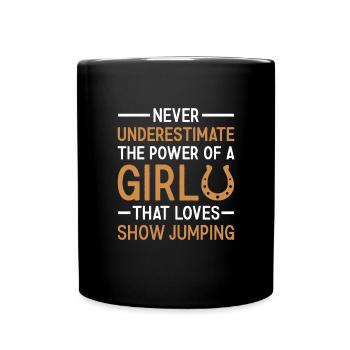 Jumper Ne sous-estimez jamais le pouvoir d’une fille - Mug uni - noir - Devant