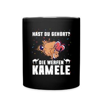 Kostümparty Karneval Jecken - Tasse einfarbig - Schwarz - Vorne