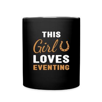 Rider This Girl Loves Eventing - Full Colour Mug - black - Front