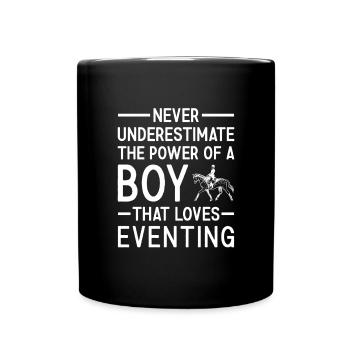 Rider Never Underestimate The Power Of A Boy - Full Colour Mug - black - Front