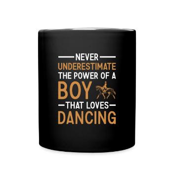Rider Never Underestimate The Power Of A Boy - Full Colour Mug - black - Front